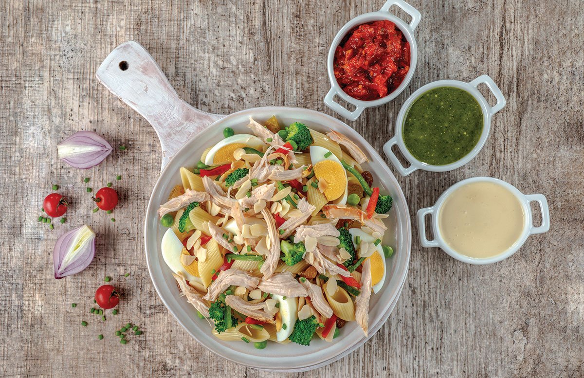 Ensalada de pasta con pollo - Revista Maxi Online